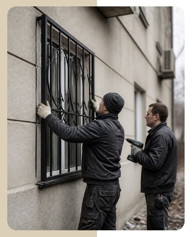 Установка наружных оконных решеток в Надыме под ключ